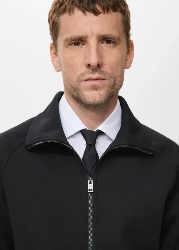 Felpa in cotone con zip