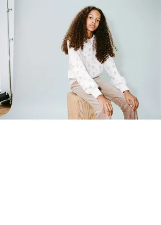 Felpa in cotone leopardato