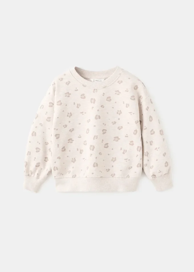 Felpa in cotone leopardato Felpa in cotone leopardato