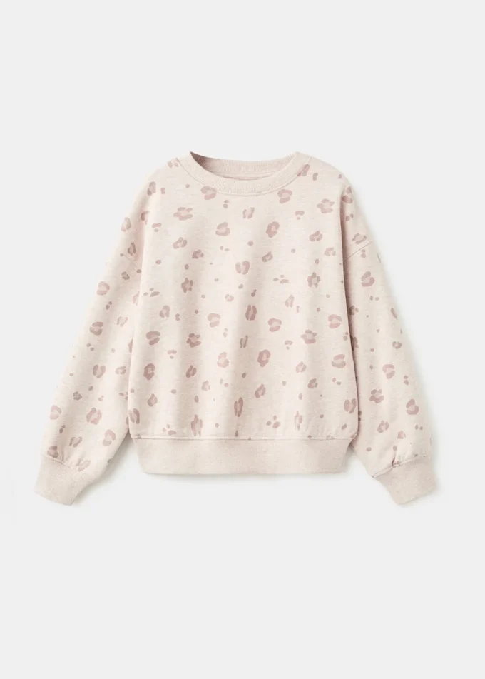 Felpa in cotone leopardato Felpa in cotone leopardato
