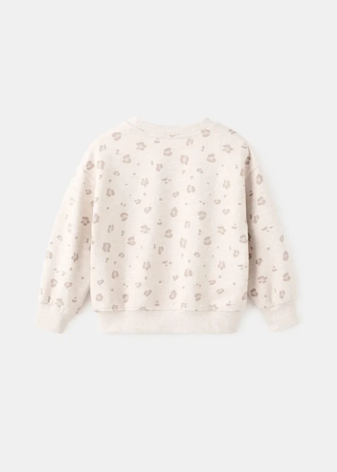 Felpa in cotone leopardato Felpa in cotone leopardato