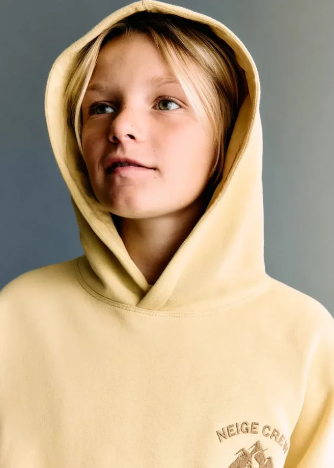 Felpa in cotone ricamata Felpa in cotone ricamata