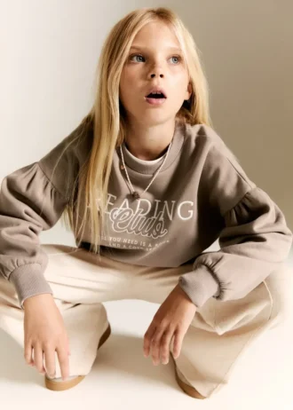 Felpa in cotone ricamata