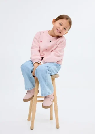 Felpa in cotone ricamata Felpa in cotone ricamata