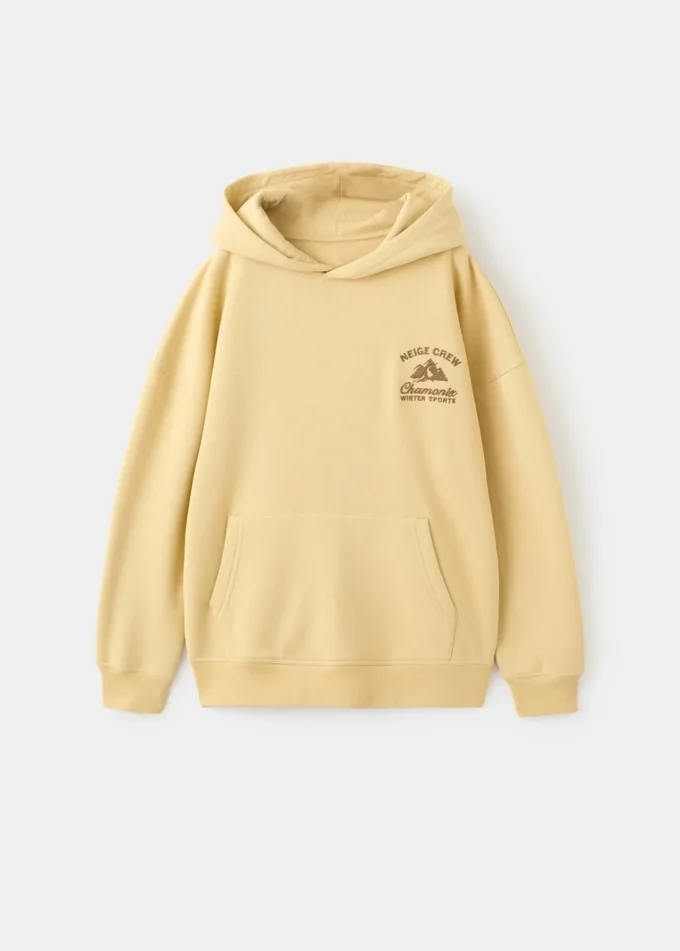 Felpa in cotone ricamata Felpa in cotone ricamata