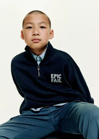 Felpa in cotone stampato