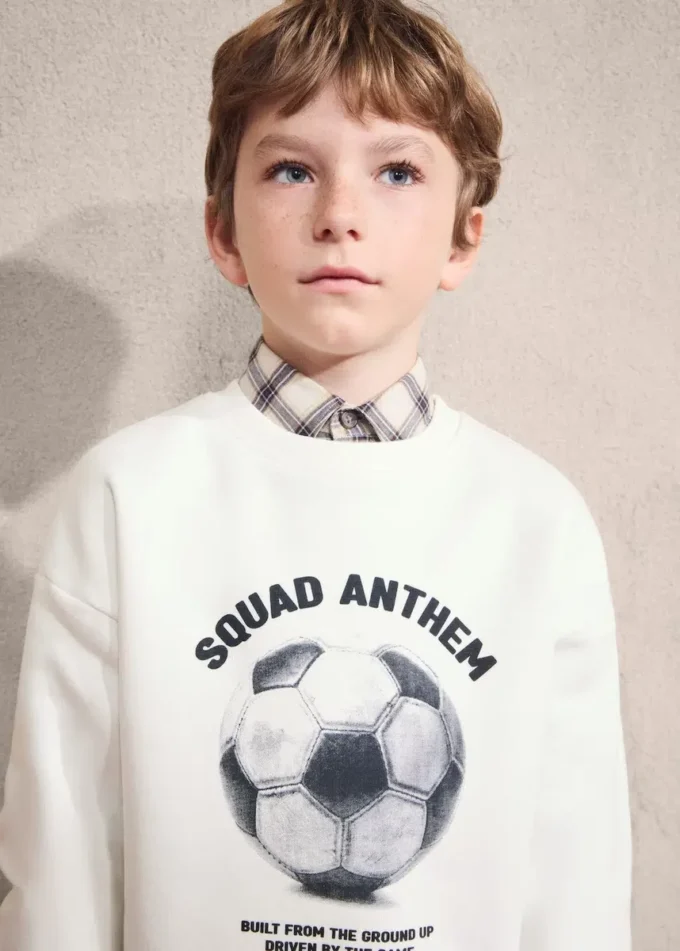 Felpa in cotone stampato