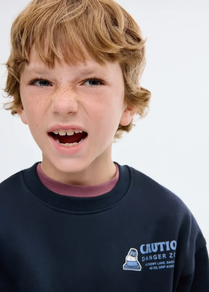 Felpa in cotone stampato Felpa in cotone stampato