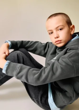 Felpa in cotone stampato