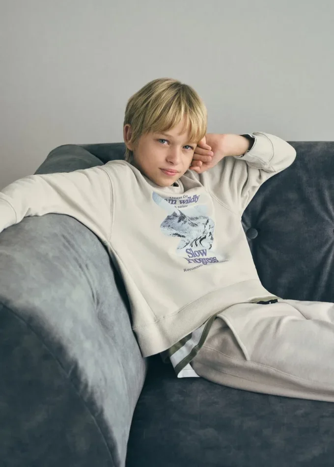 Felpa in cotone stampato Felpa in cotone stampato