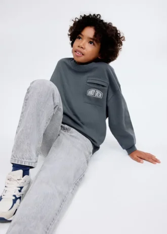 Felpa in cotone stampato