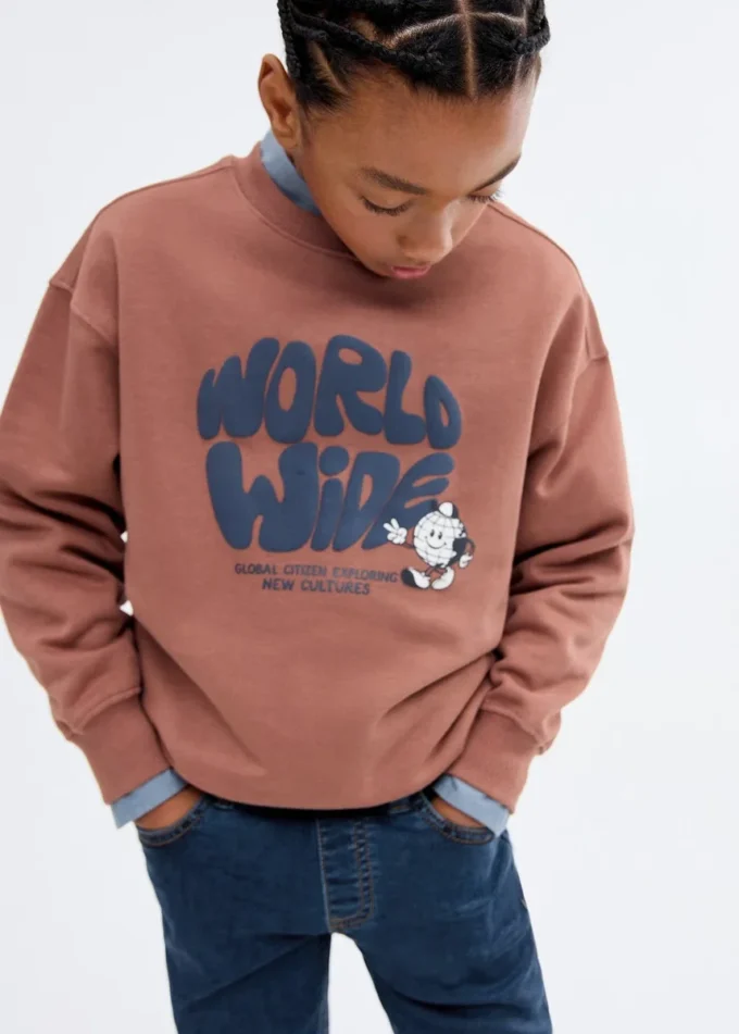 Felpa in cotone stampato Felpa in cotone stampato