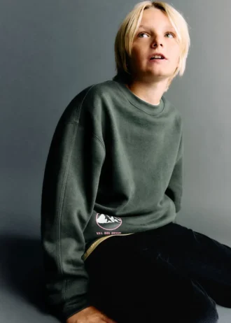 Felpa in cotone stampato