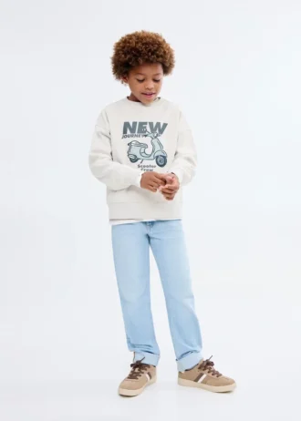 Felpa in cotone stampato