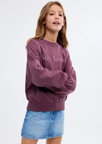 Felpa in cotone stampato