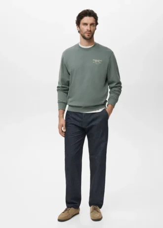 Felpa in cotone stampato