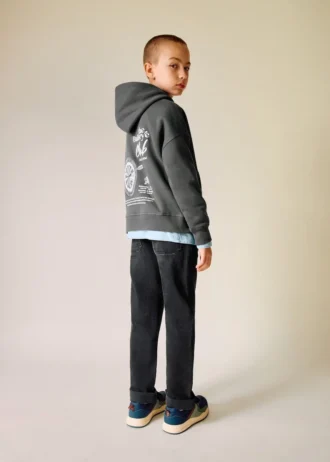 Felpa in cotone stampato