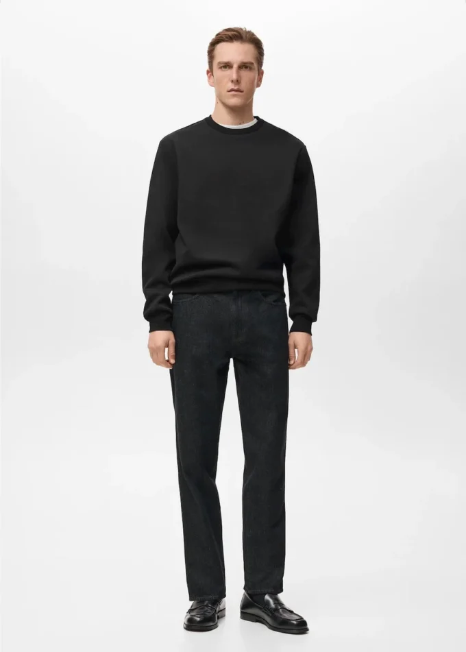 Felpa in cotone vestibilità regolare Felpa in cotone vestibilità regolare