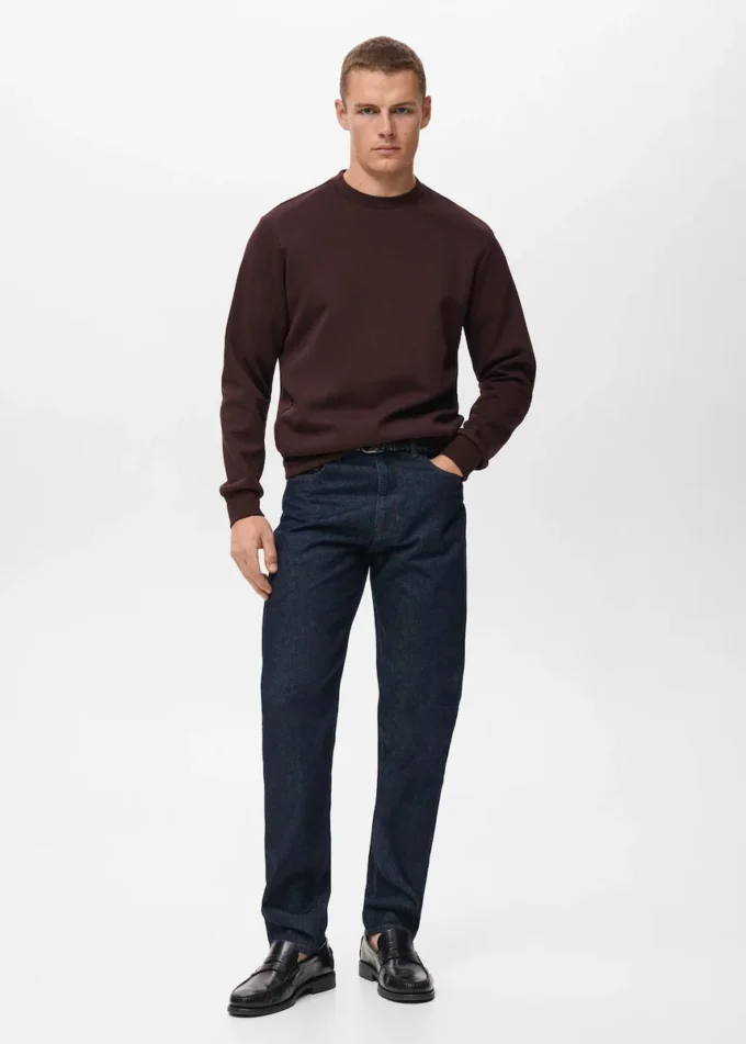 Felpa in cotone vestibilità regolare Felpa in cotone vestibilità regolare