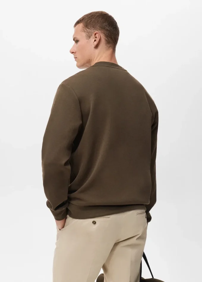 Felpa in cotone vestibilità regolare Felpa in cotone vestibilità regolare