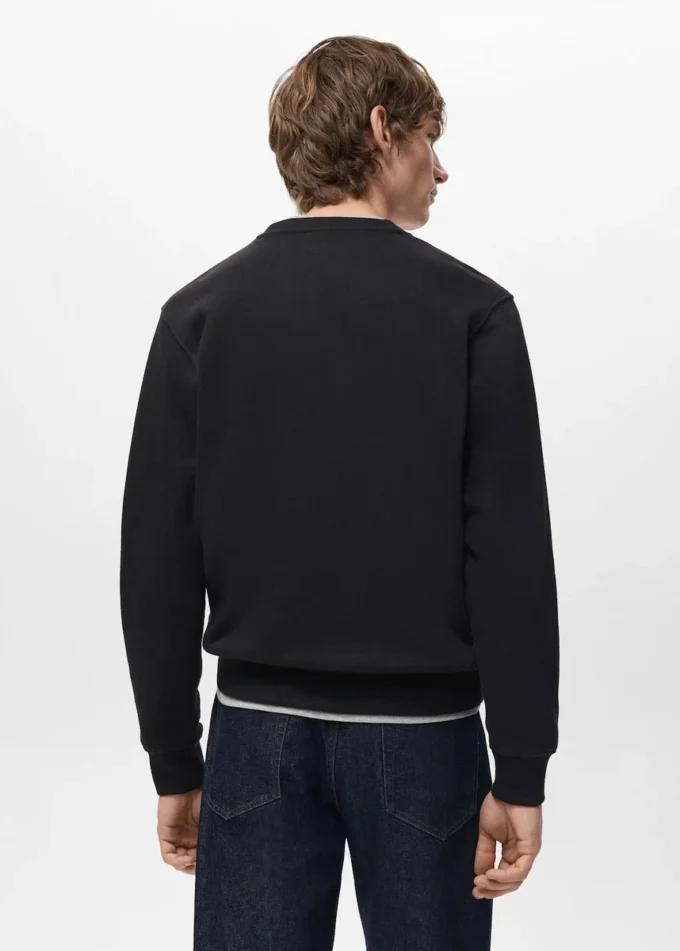 Felpa in cotone vestibilità regolare Felpa in cotone vestibilità regolare