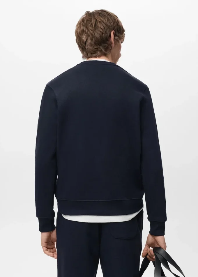 Felpa in cotone vestibilità regolare Felpa in cotone vestibilità regolare