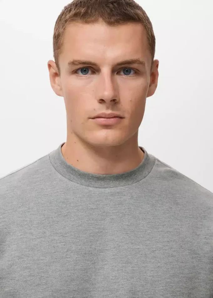 Felpa in cotone vestibilità regolare Felpa in cotone vestibilità regolare