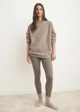 Felpa pigiama in shearling