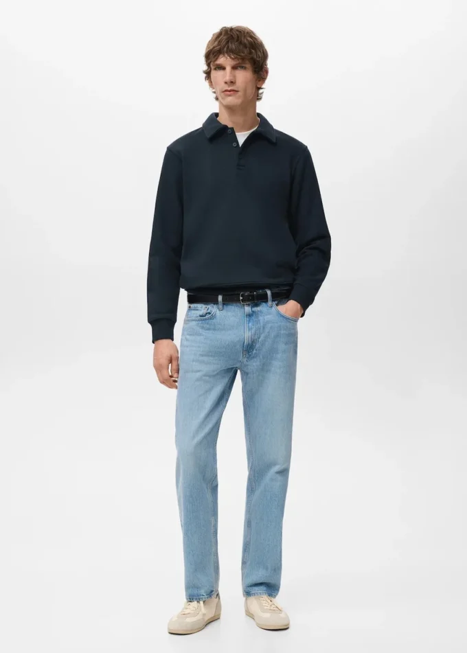 Felpa polo vestibilità regolare Felpa polo vestibilità regolare