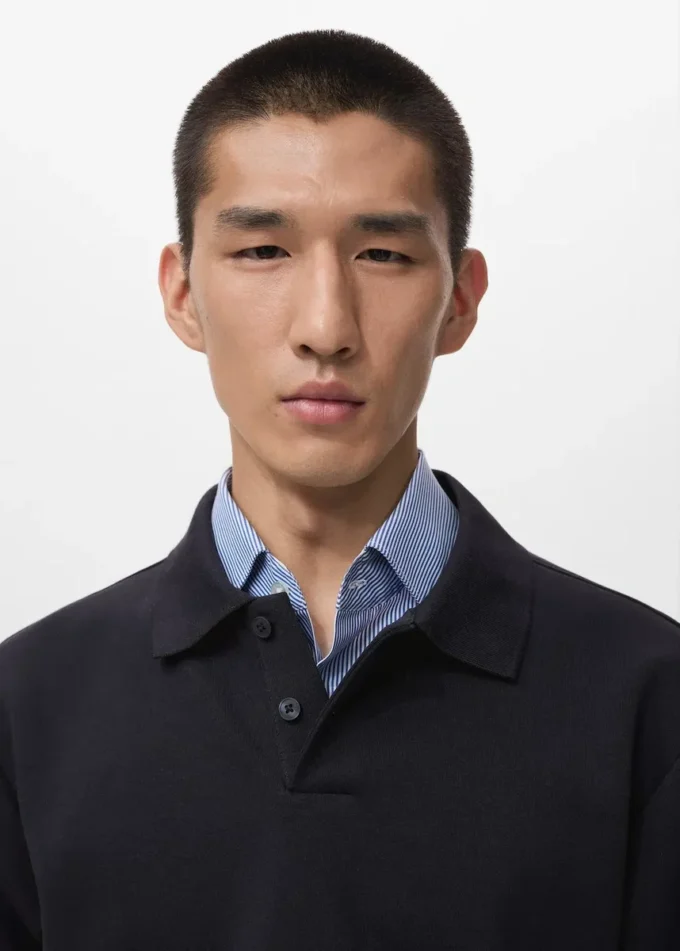 Felpa polo vestibilità regolare Felpa polo vestibilità regolare