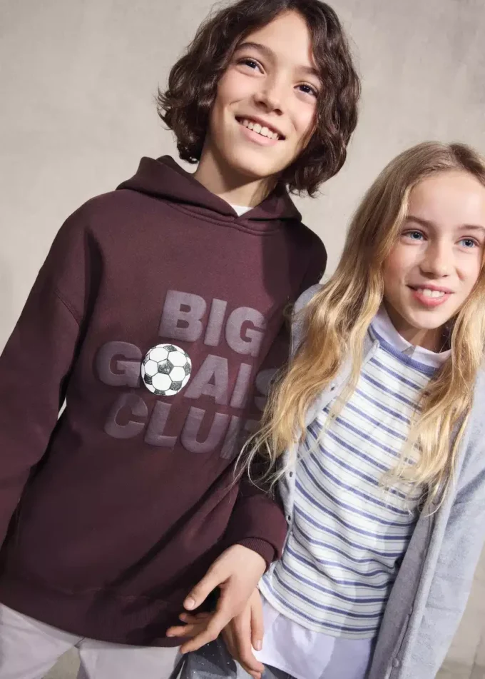 Felpa stampata in rilievo Felpa stampata in rilievo