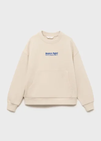 Felpa stampata ricamata