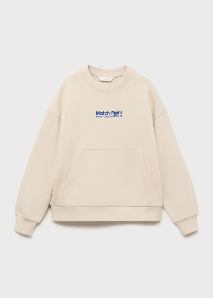 Felpa stampata ricamata Felpa stampata ricamata