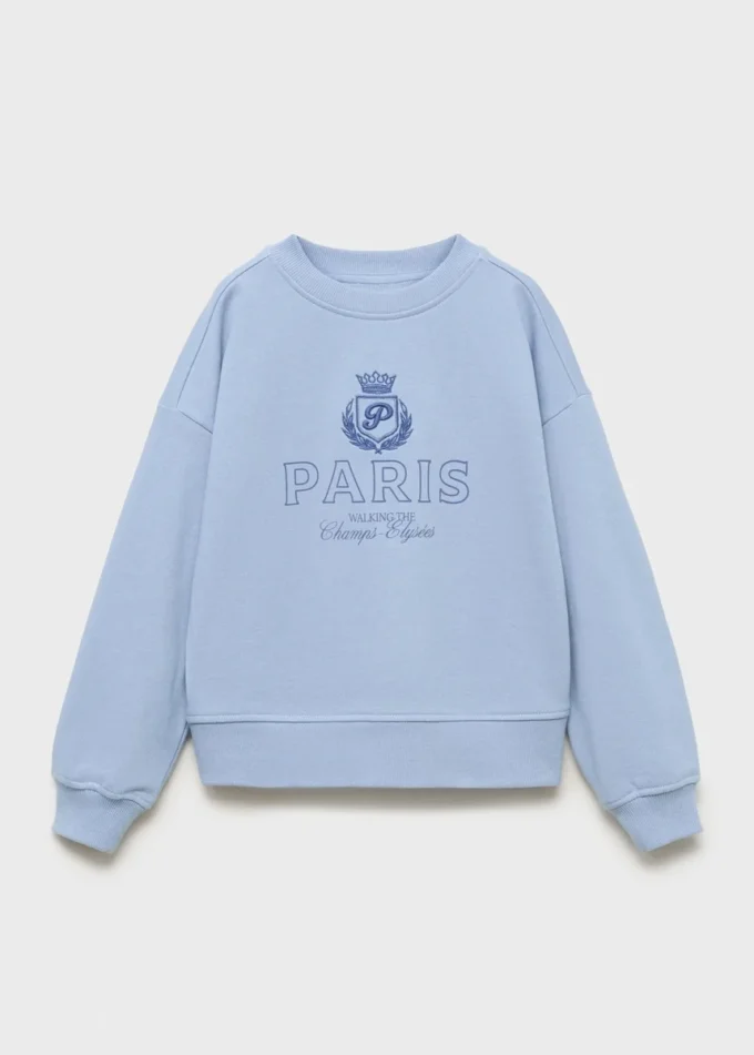 Felpa stampata ricamata Felpa stampata ricamata