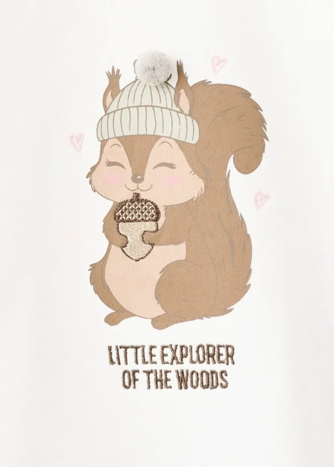 Felpa stampata ricamata Felpa stampata ricamata