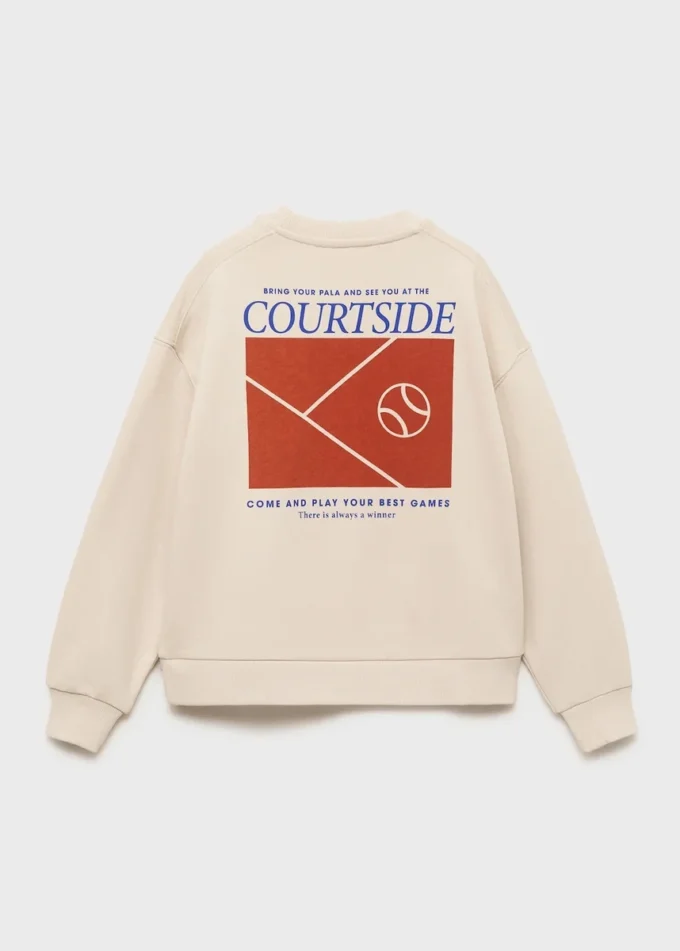 Felpa stampata ricamata Felpa stampata ricamata