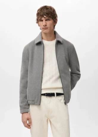 Felpa testurizzata con zip