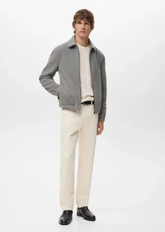 Felpa testurizzata con zip