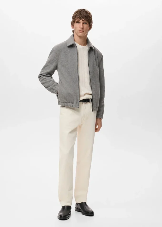 Felpa testurizzata con zip Felpa testurizzata con zip