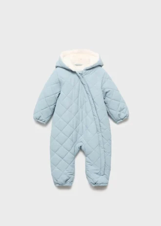 Felpa trapuntata con fodera in shearling