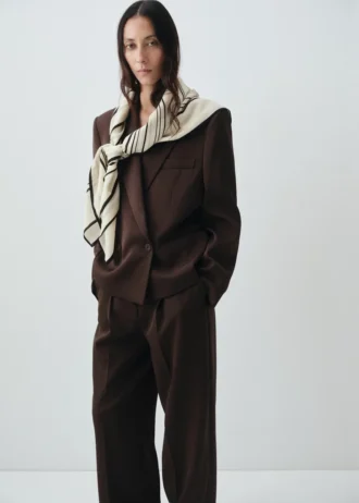 Foulard 100% lana con stampa geometrica