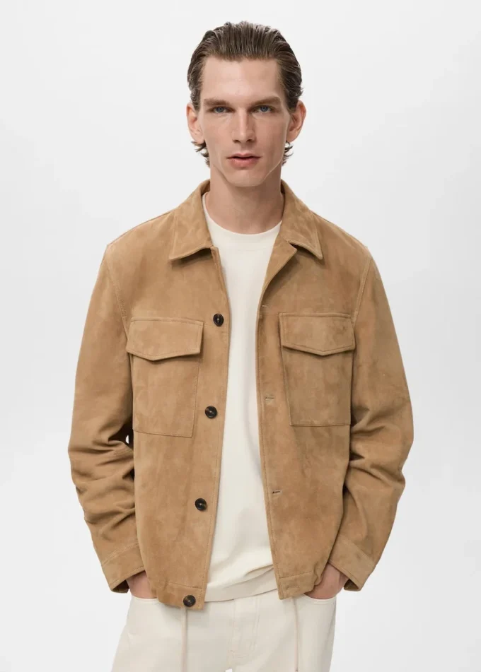 Giacca 100% pelle con tasche Giacca 100% pelle con tasche