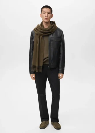 Giacca 100% pelle con tasche