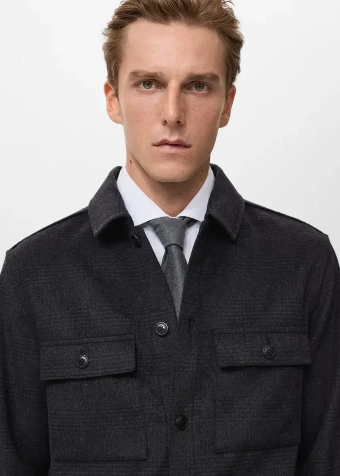 Giacca a quadri in misto lana Giacca a quadri in misto lana