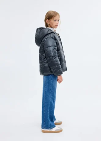 Giacca a vento bicolore con cappuccio