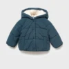 Giacca a vento con cappuccio effetto shearling Giacca a vento con cappuccio effetto shearling