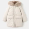 Giacca a vento con cappuccio effetto shearling Giacca a vento con cappuccio effetto shearling
