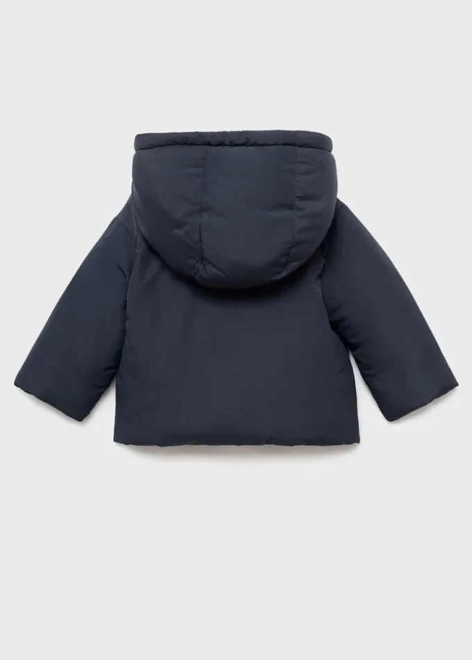 Giacca a vento con cappuccio effetto shearling Giacca a vento con cappuccio effetto shearling