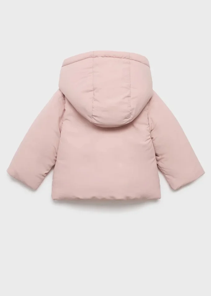 Giacca a vento con cappuccio effetto shearling Giacca a vento con cappuccio effetto shearling