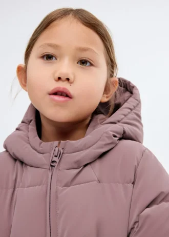 Giacca a vento lunga imbottita con cappuccio